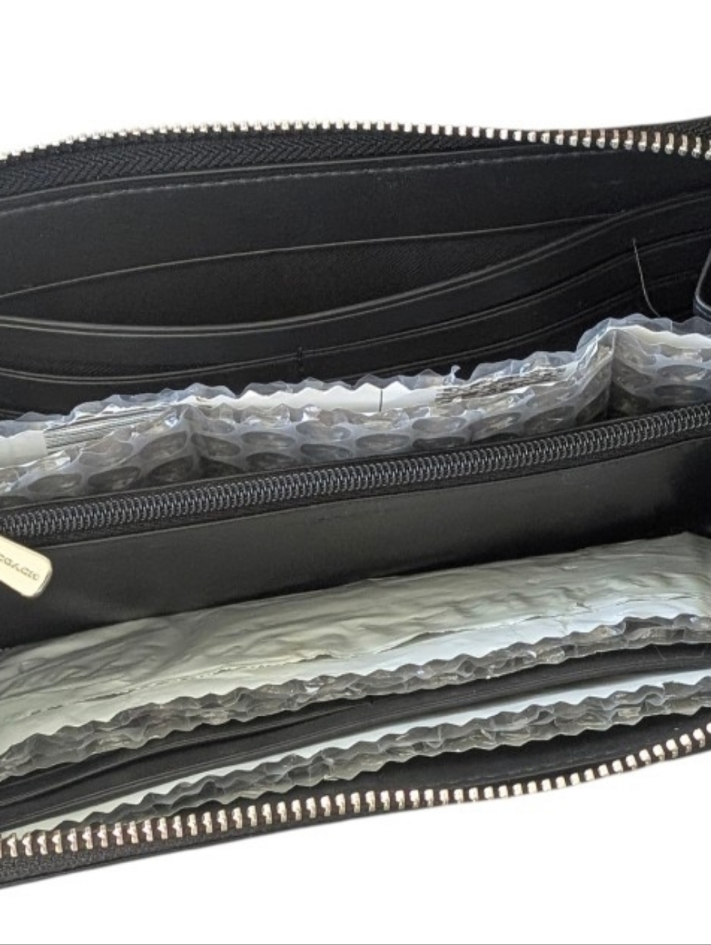 Coach CHARLIE GINGHAM PRINT BLACK/SILVER Backpack & Lg Continental Wallet - Picture 11 of 13